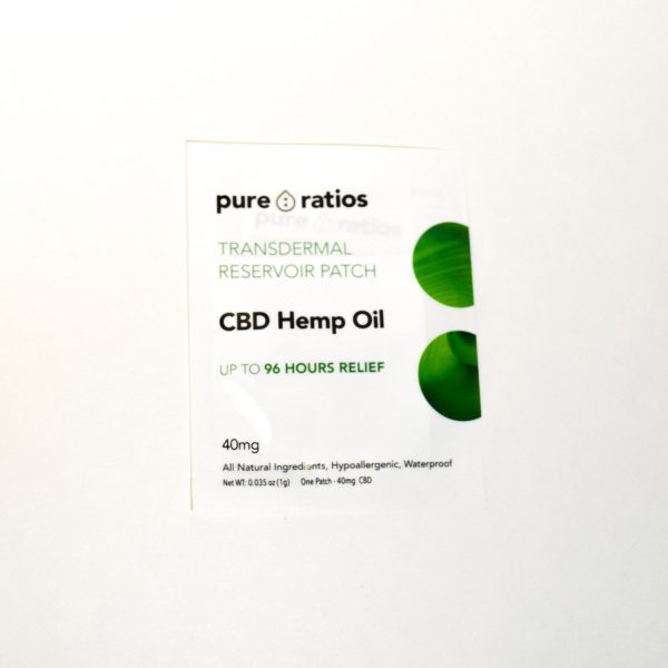 Pure Ratios CBD Pain Relief Patch - Hemp-Derived CBD for Extended Relief